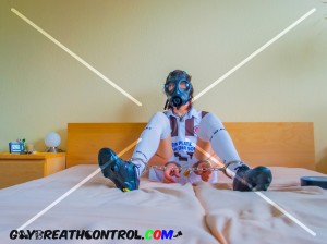 EmoBCSMSlave: Soccer and Breath Control w/ Gas Mask