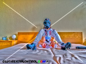 EmoBCSMSlave Soccer Shoes and Breath Controlled w/ Gas Mask