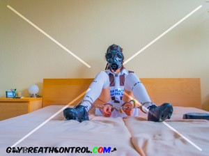 EmoBCSMSlave: Soccer and Breath Control w/ Gas Mask