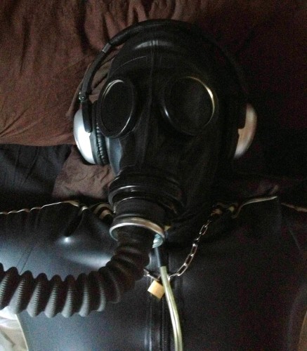 Rubber Gas Masked Rebreathed Guy