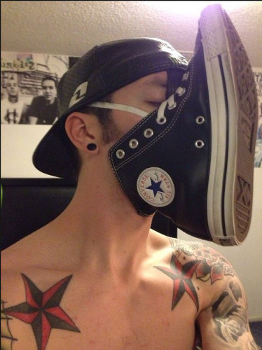 Sniffing Converse Chucks