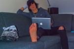 Emo Surfing Barefoot