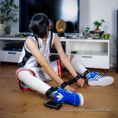 Basketball EmoBCSMSlave Hogtied in Pillory