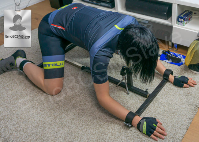 Cyclist EmoBCSMSlave is back into pillory