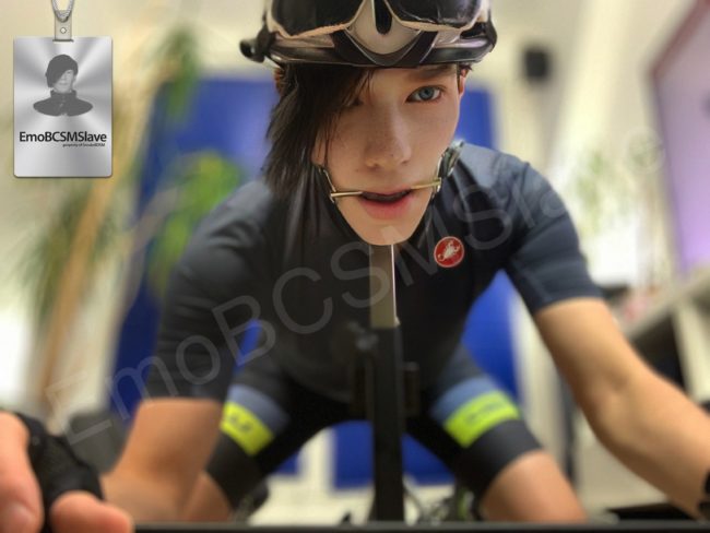 Cyclist EmoBCSMSlave is back into pillory