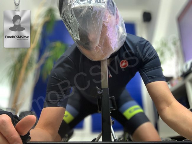 Cyclist EmoBCSMSlave is back into pillory